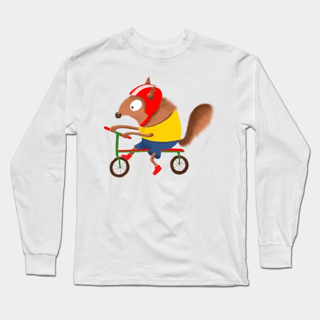 squirrel Long Sleeve T-Shirt by Lins-penseeltje